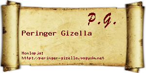 Peringer Gizella névjegykártya