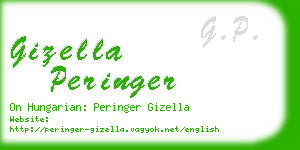 gizella peringer business card